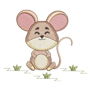 Matriz de bordado Ratinho Cute (Pontos Leves)