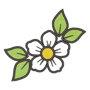 Matriz de bordado Floral (Aplique)