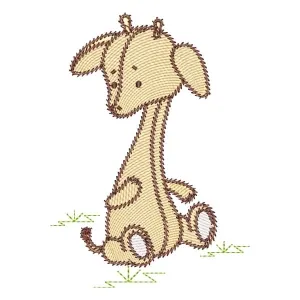 Matriz de bordado Girafa Cute (Pontos Leves)