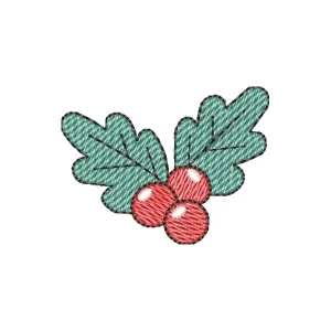 Matriz de bordado Ramo de Natal (Quick Stitch)