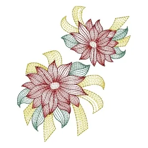 Matriz de bordado Floral Natalino (Rippled)