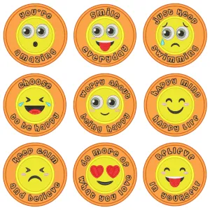 Pacote de Matrizes Marcadores de Página Emoji em Inglês