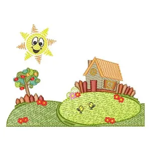 Matriz de bordado Fazendinha (Pontos Leves)