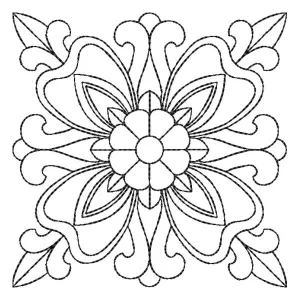 Matriz de bordado Quilting Floral
