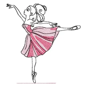 Matriz de bordado Bailarina (Pontos Leves)