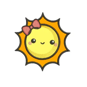 Matriz de bordado Sol (Aplique)