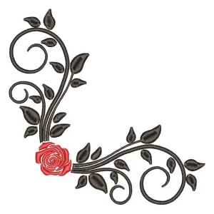 Matriz de bordado Canto Floral
