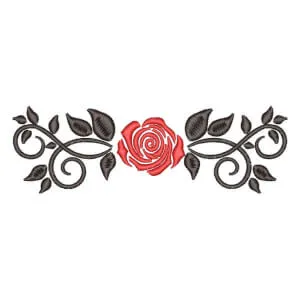 Matriz de bordado Barrado Floral