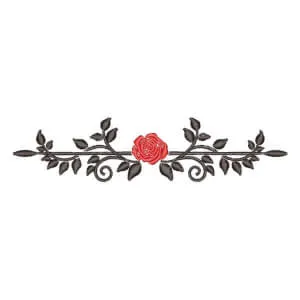 Matriz de bordado Barrado Floral