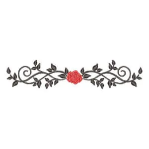 Matriz de bordado Barrado Floral