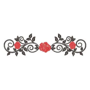 Matriz de bordado Barrado Floral