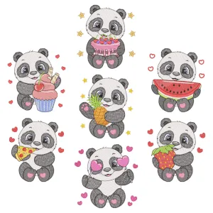  Pacote de Matrizes Pandas Cute (Pontos Leves)