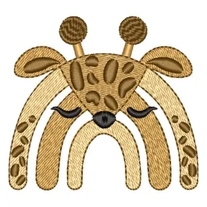 Matriz de bordado Arco-Íris Boho Girafa