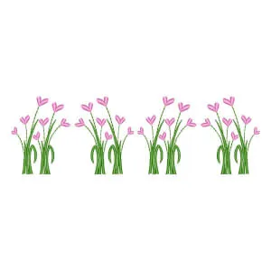 Matriz de bordado Barrado Floral