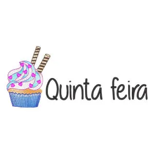 Matriz de bordado Semaninha Cupcake Quinta (Rippled)