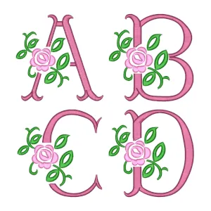 Pacote de Matrizes Alfabeto Antique Rose
