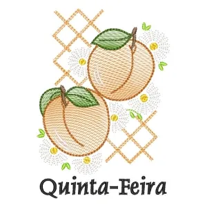 Matriz de bordado Pêssegos na Quinta (Pontos Leves)