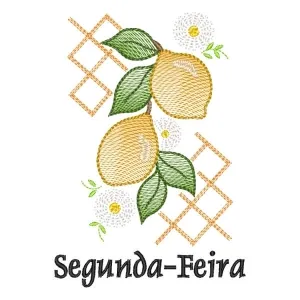 Matriz de bordado Limões na Segunda (Pontos Leves)