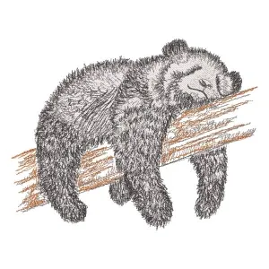 Matriz de bordado Urso Dormindo (Realístico) 