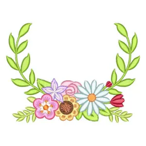Matriz de bordado Moldura Floral