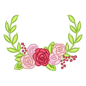 Matriz de bordado Moldura Floral