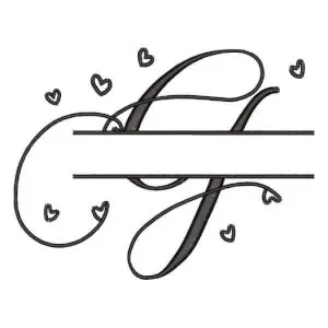 Matriz de bordado Alfabeto Moldura Letra G