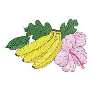 Matriz de bordado Bananas (Pontos Leves)