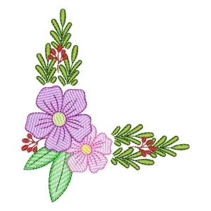 Matriz de bordado Canto Floral (Pontos Leves)