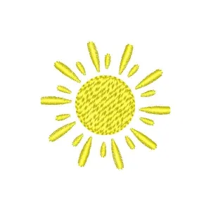 Matriz de bordado Sol (Pontos Leves)