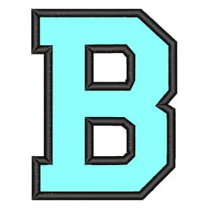 Matriz de bordado Alfabeto College Letra B (Aplique)