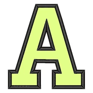 Matriz de bordado Alfabeto College Letra (Aplique)