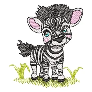 Matriz de Bordado  Zebra Safari (Pontos Leves)