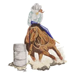 Matriz de bordado Cavalo no Tambor (Realístico) 