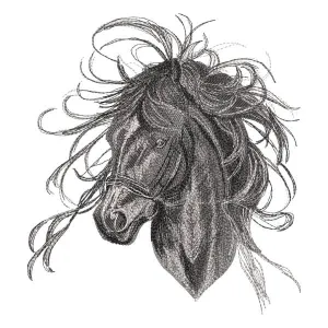 Matriz de bordado Cavalo (Realístico) 