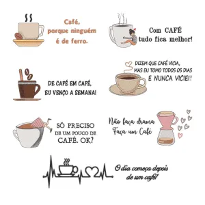 Pacote de Matrizes Mensagens com Café