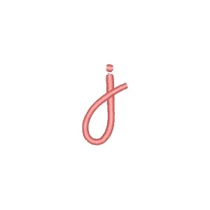 Matriz de bordado Alfabeto Cursivo Letra j