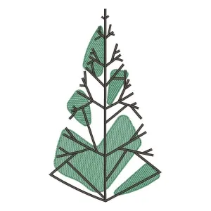 Matriz de bordado Árvore de Natal Estilizada (Pontos Leves)