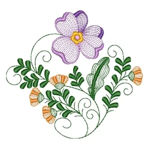 Matriz de bordado Floral (Rippled)