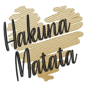 Matriz de bordado Mensagem Hakuna Matata