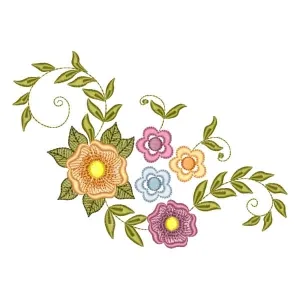 Matriz de bordado Floral 