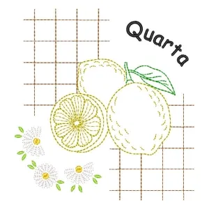 Matriz de bordado Quarta com Limões