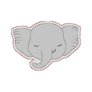 Matriz de bordado Elefante Rostinhos 3D (Projeto)