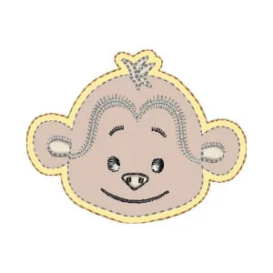 Matriz de bordado Macaquinho Rostinho 3D (Projeto)