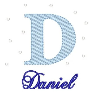 Matriz de bordado Alfabeto com Nome Letra D