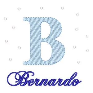 Matriz de bordado Alfabeto com Nome Letra B