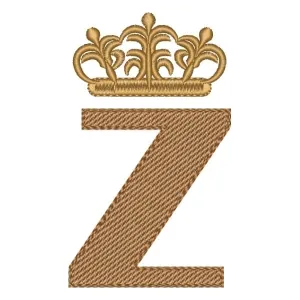 Matriz de bordado Alfabeto Real Letra Z