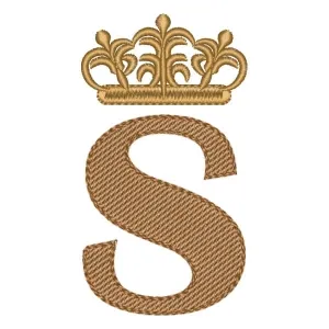 Matriz de bordado Alfabeto Real Letra S