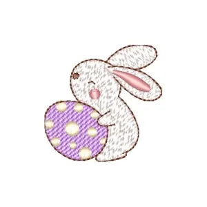 Matriz de bordado Mini Coelha da Páscoa