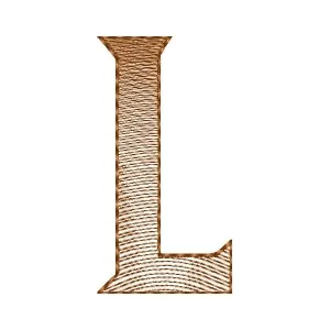Matriz de bordado Alfabeto Maiúsculo Letra I (Pontos Leves)