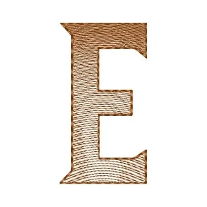 Matriz de bordado Alfabeto Maiúsculo Letra E (Pontos Leves)